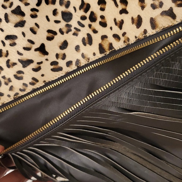 Shondra Roberts Crossbody Leather/Calf Hair Bag NWT - Picture 11 of 14